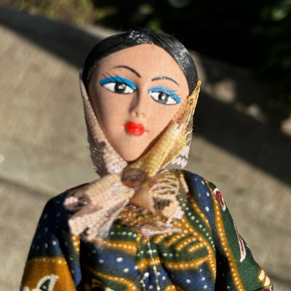 Vintage sarong kebaya doll singapore on stand